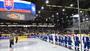 Slovenská hokejová "repre" v Humennom