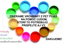 Zbierame plastové vrchnáky, pomáhame