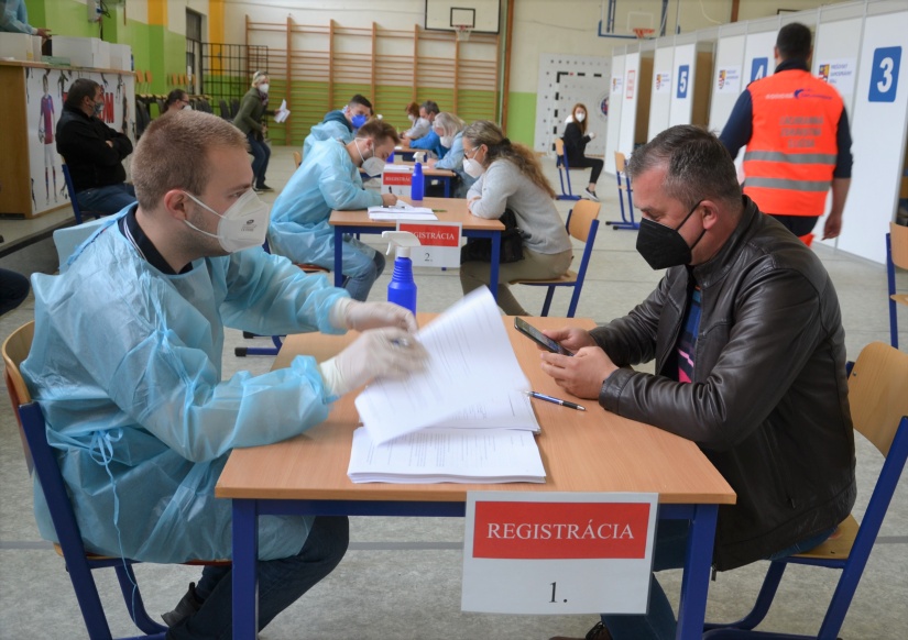 Veľkokapacitné očkovacie centrum v Humennom (16.5.)