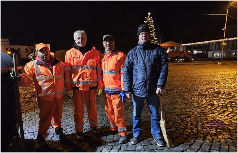 Čistenie mesta po silvestrovskej oslave