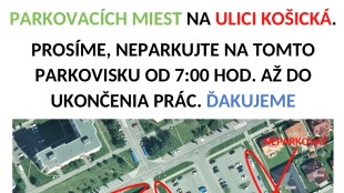 Vyznačenie parkovacích miest - Košická ulica